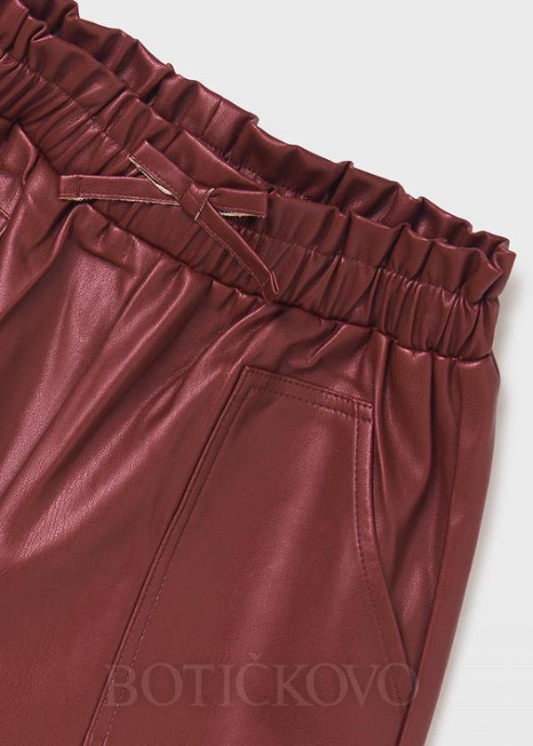 MAYORAL kožené krátké nohavice 7206-059 maroon