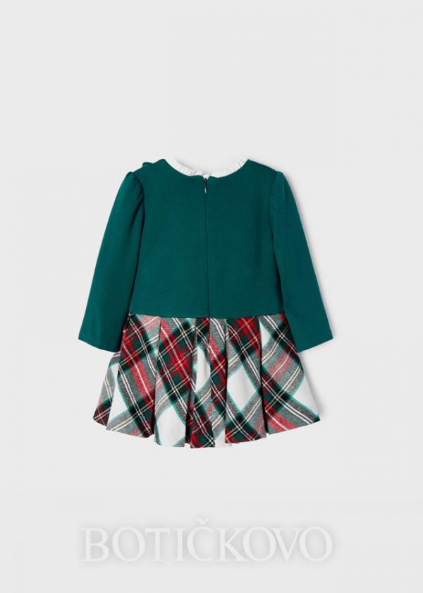 MAYORAL bavlnená dívčí tunika - šaty 2945-049 green
