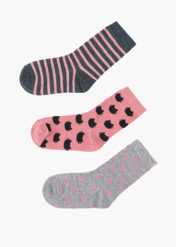Dívčí bavlněné ponožky LOSAN  R001 color cat