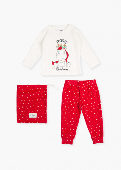 Dívčí pyžamo P002 red