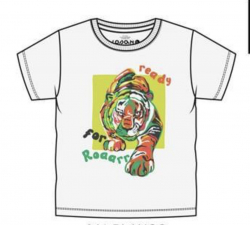Bavlnené chlapecké triko s potlačou tiger