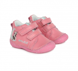  Dívčí boty z kůže D.D.STEP 015-706A dark pink