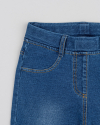 Bavlnené dívčí nohavice džíns efekt