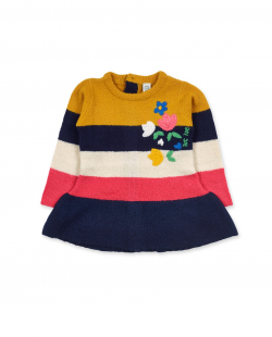 Dívčí pletená tunika - šaty 