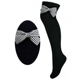 Dívčí nadkolenky s mašlí