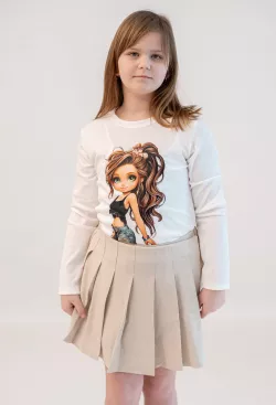 Krátké dívčí kalhoty - sukne 2v1