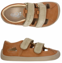 Chlapecké celokožené barefoot sandále