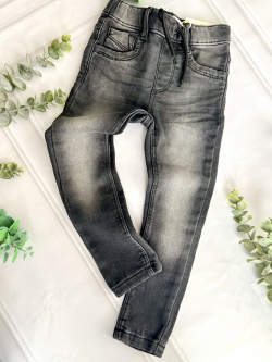 Riflové kalhoty na gumičku   slim