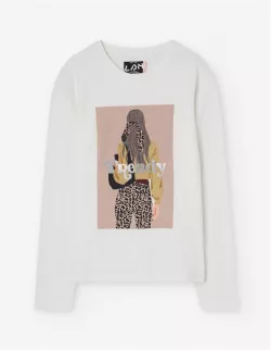 Dívčí triko s dlouhým rukávem black