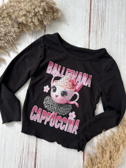 Dívčí triko s dlouhým rukávem BALLERIANA CAPPUCCINA