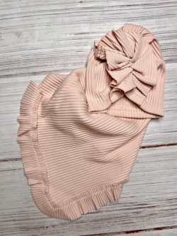 Bavlněná dívčí čepice a nákrčník