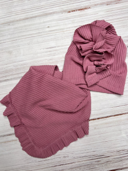 Bavlněná dívčí čepice a nákrčník