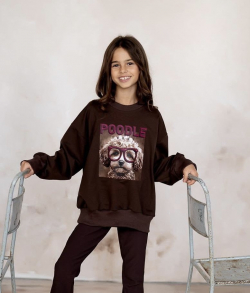 Dívčí mikina POODLE