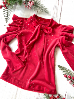 Dívčí triko s mašlí