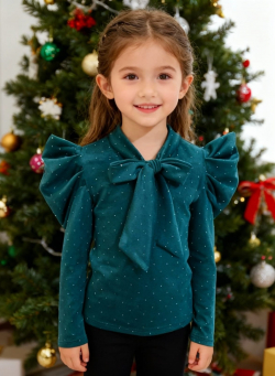 Dívčí triko s mašlí