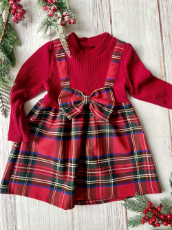 Dívčí šaty s mašlí