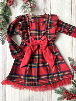 Dívčí šaty s mašlí