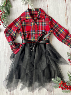 Dívčí šaty s týlovou sukní