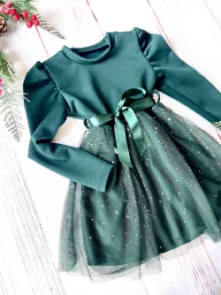 Dívčí šaty s týlovou sukní