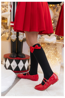 Dívčí podkolenky s mašlí