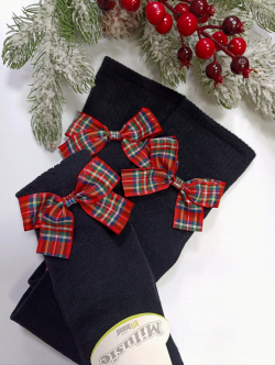 Dívčí podkolenky s mašlí