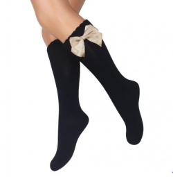 Dívčí podkolenky s mašlí